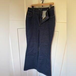 Boden Blue Flare Wide Leg Denim